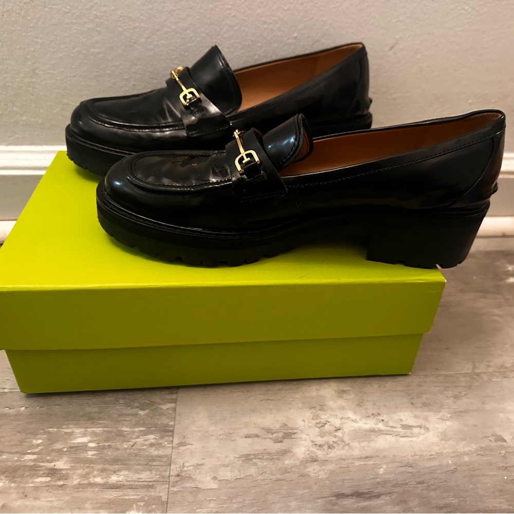 Sam Edelman Laurs leather horse bit chunky loafers size 9